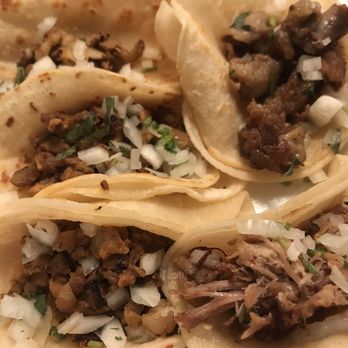 Tacos El Grullito - Carnitas, lingua, and tripas. $1 each. - Mexican Near Me - Stockton, California
