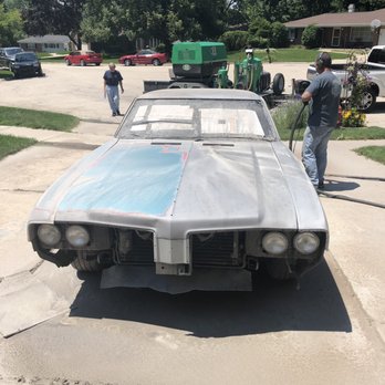 Hook's Mobile Blasting - 1970 Cutlass Supreme blast half done - Sandblasting Near Me