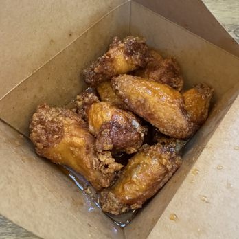 Wing's Korean Chicken - 8pc sweet honey wings (& ordered another side of radish) - Fast Food Near Me - Incline Village, Nevada Wing's Korean Chicken - 8pc sweet honey wings (& ordered another side of radish) - Fast Food Near Me - Incline Village, Nevada