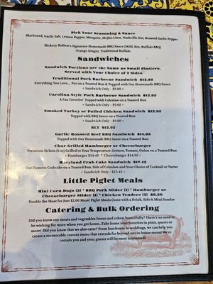 Menu photo 3 Hickory Hollow Barbeque Ellenton, FL