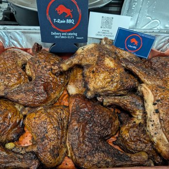 T-Rain BBQ - The smoked chicken was moist and well-seasoned with a subtle smoky flavor that didn't overpower the meat. - Barbeque Near Me - Cibolo, Texas T-Rain BBQ - The smoked chicken was moist and well-seasoned with a subtle smoky flavor that didn't overpower the meat. - Barbeque Near Me - Cibolo, Texas