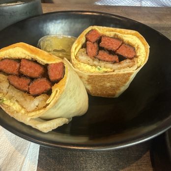 Forever By 18 Grams - Breakfast burrito with longanisa - Coffee & Tea Near Me - Sacramento, California