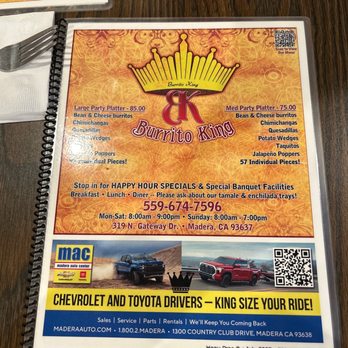Burrito King - Mexican Near Me - Madera, California Burrito King - Mexican Near Me - Madera, California