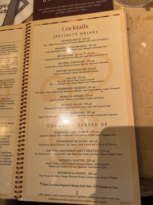Menu photo 4 The Cheesecake Factory Houston, TX