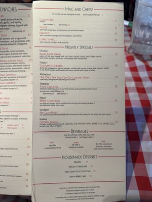 Menu photo 2 Pasta Jay's Moab, UT