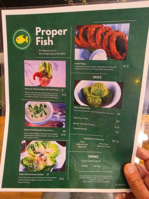 Menu photo 1 Proper Fish Bainbridge Island, WA