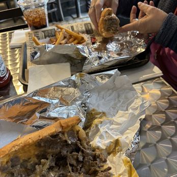 Phila Deli - Cheesesteak with Whiz! we both got the lunch special-6 inch cheesesteak with fries and drink!! Excellent!!! - Cheesesteaks Near Me - Glendale, Arizona Phila Deli - Cheesesteak with Whiz! we both got the lunch special-6 inch cheesesteak with fries and drink!! Excellent!!! - Cheesesteaks Near Me - Glendale, Arizona