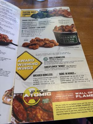 Menu photo 2 Quaker Steak & Lube Council Bluffs, IA Menu photo 2 Quaker Steak & Lube Council Bluffs, IA