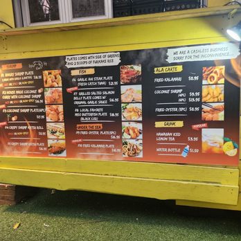 Waikiki Garlic Shack - Menu as of 3/2025 - Seafood Near Me - Honolulu, Hawaii