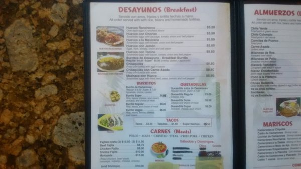 Menu photo 3 Los Arcos Taqueria Oakland, CA