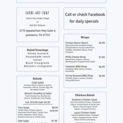 Lacy’s Cakes and Catering - Menu