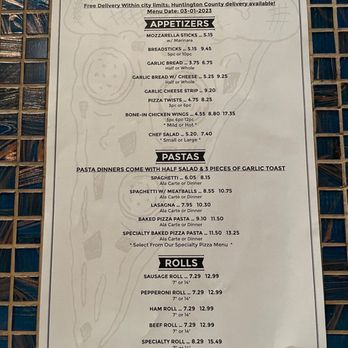PJ's Paesan's Pizza - 2023 Front Menu - Pizza Near Me - Huntington, Indiana PJ's Paesan's Pizza - 2023 Front Menu - Pizza Near Me - Huntington, Indiana