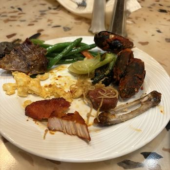 Full Plate - Asian food and a bbq chicken wing which was the only good thing. - Buffets Near Me - Niagara Falls, New York