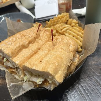 Walk-On’s Sports Bistreaux - La Porte, TX - Boom Boom Shrimp Poboy - Whole - Sports Bars Near Me - La Porte, Texas Walk-On’s Sports Bistreaux - La Porte, TX - Boom Boom Shrimp Poboy - Whole - Sports Bars Near Me - La Porte, Texas