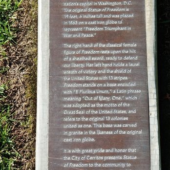 Cerritos Sculpture Garden - About the Statue of Freedom by Thomas Crawford - Public Art Near Me - Cerritos, California