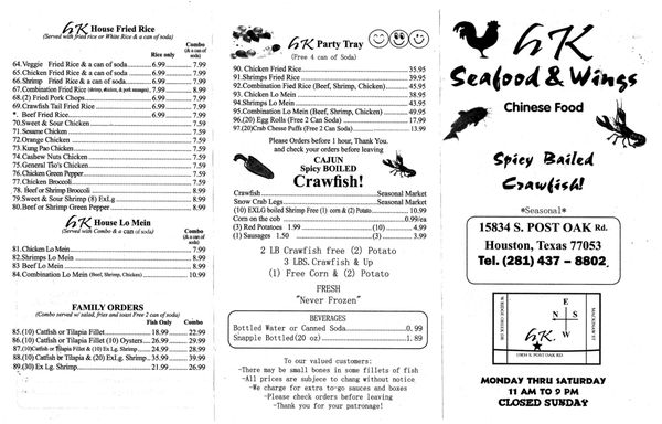 Menu photo 6 Hk Seafood & Wings Houston, TX