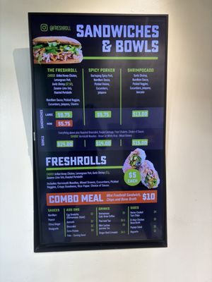 Menu photo 1 Freshroll Berkeley, CA