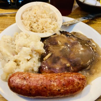 Rohmer's Restaurant & Catering - Schnitzel and Sausage Platter - German Near Me - Muenster, Texas Rohmer's Restaurant & Catering - Schnitzel and Sausage Platter - German Near Me - Muenster, Texas