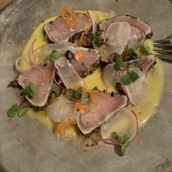 The Progress - Seared albacore and radishes - New American Near Me - San Francisco, California The Progress - Seared albacore and radishes - New American Near Me - San Francisco, California