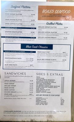 Menu photo 2 The Blue Crab Northshore Slidell, LA