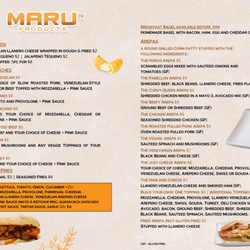 Maru Products - Menu