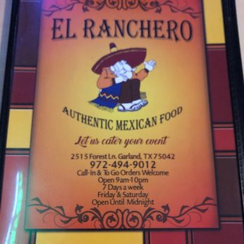 El Ranchero - Tex-Mex Near Me - Garland, Texas El Ranchero - Tex-Mex Near Me - Garland, Texas