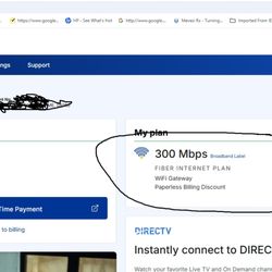 My account showing my connection.