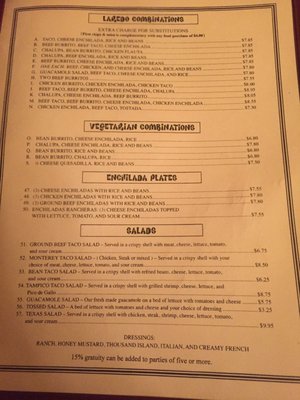 Menu photo 5 Laredo Mexican Restaurant Auburn, AL
