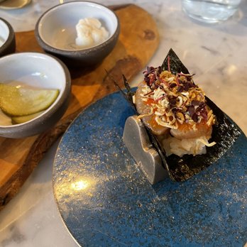 Mari - Scallop handroll - Korean Near Me - New York, New York Mari - Scallop handroll - Korean Near Me - New York, New York