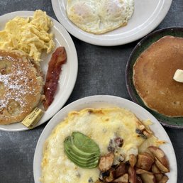 California Omelette, macadamia pancakes California Omelette, macadamia pancakes