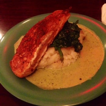 Shanes Brooklyn - Salmon, mashed potatoes & spinach. - New American Near Me - Brooklyn, New York Shanes Brooklyn - Salmon, mashed potatoes & spinach. - New American Near Me - Brooklyn, New York
