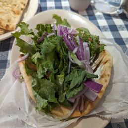 Chicken Gyro in a Pita as it comes.