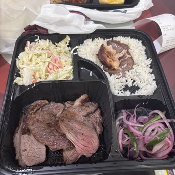 La Vaca Brazilian Grill - Picanha steak meal with rice, pickled jalapeño onions and coleslaw - Brazilian Near Me - Glendale, California La Vaca Brazilian Grill - Picanha steak meal with rice, pickled jalapeño onions and coleslaw - Brazilian Near Me - Glendale, California
