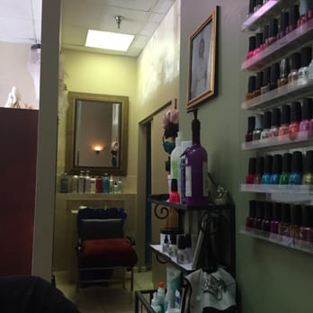 Celeste Day Spa - Whole in the wall place! That is the washing station while I'm sitting in a tiny corner of the room getting a pedi. - Massage Near Me - Boynton Beach, Florida