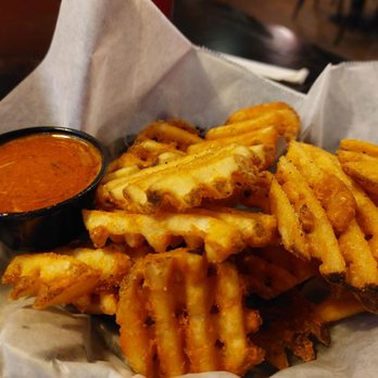 Bar-Bill North - Waffle Fries with Cajun Honey Butter BBQ extra sauce - Chicken Wings Near Me - Clarence, New York