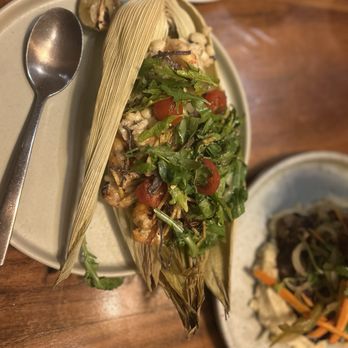 Micaela Mar & Leña - Shrimp in a corn husk - Seafood Near Me - Mérida, YUC Micaela Mar & Leña - Shrimp in a corn husk - Seafood Near Me - Mérida, YUC