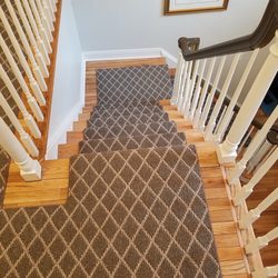 La Flame Home Services - Pad and carpet runner completely installed. This was a pattern match.