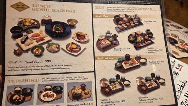 Menu photo 1 Yohei Sushi KAHALA Honolulu, HI