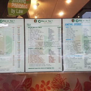 Coffee or Tea? - Menu - Coffee & Tea Near Me - Honolulu, Hawaii Coffee or Tea? - Menu - Coffee & Tea Near Me - Honolulu, Hawaii