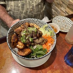 Pork  and shrimp vermicelli bowl
