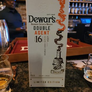 Grant Park Social - The limited edition Dewars Double Agent 16 has a very strong smoky flavor. A must try if you never had it. - Cocktail Bars Near Me - Atlanta, Georgia Grant Park Social - The limited edition Dewars Double Agent 16 has a very strong smoky flavor. A must try if you never had it. - Cocktail Bars Near Me - Atlanta, Georgia