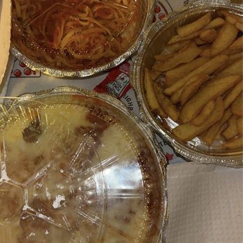 Eliot Pizzeria - Eggplant Parmigiana with Spaghetti and Fries - Pizza Near Me - Middle Village, New York Eliot Pizzeria - Eggplant Parmigiana with Spaghetti and Fries - Pizza Near Me - Middle Village, New York