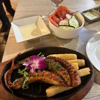 Aromas del Peru - Octopus with yuca and salad - Peruvian Near Me - West Miami, Florida