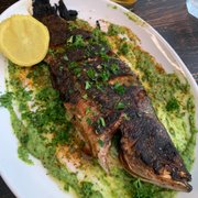 Photo of Dylan's Oyster Cellar - Baltimore, MD, United States. Whole stripped bass