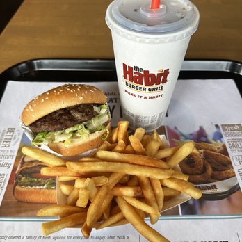 Habit Burger & Grill - Charburger, french fries cooked well done & a soda - Burgers Near Me - Mountain View, California Habit Burger & Grill - Charburger, french fries cooked well done & a soda - Burgers Near Me - Mountain View, California
