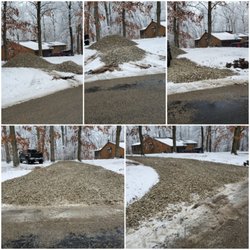 Westfall Trucking & Excavating - Semi parking pad installation in limestone