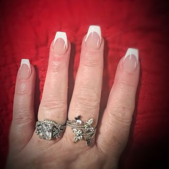 The Nails Lounge - A full set of acrylic nails with a French tip - Nail Salons Near Me - Johnson City, Tennessee The Nails Lounge - A full set of acrylic nails with a French tip - Nail Salons Near Me - Johnson City, Tennessee