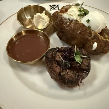 The Mercantile Chophouse - Petite filet and baked potato - Steakhouses Near Me - King, North Carolina The Mercantile Chophouse - Petite filet and baked potato - Steakhouses Near Me - King, North Carolina