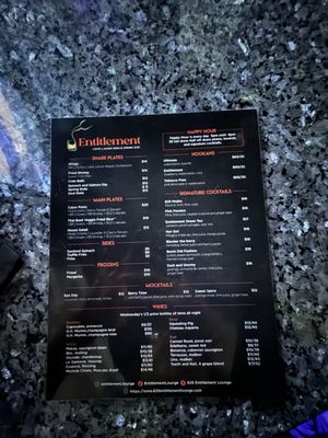 Menu photo 1 Entitlement Restaurant & lounge Washington, DC, DC Menu photo 1 Entitlement Restaurant & lounge Washington, DC, DC