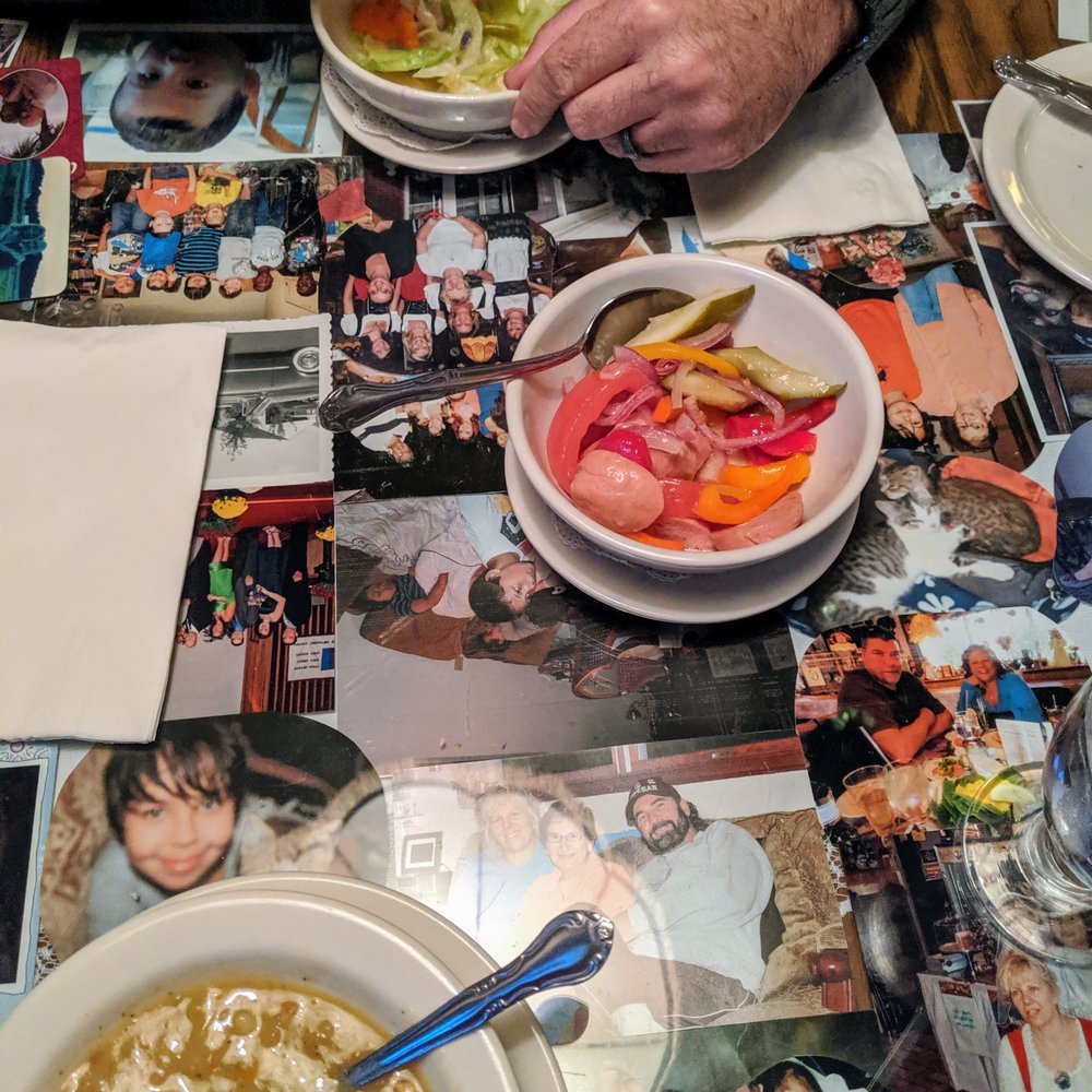 Sebastian's Schnitzelhaus - Potato soup; complimentary knockwurst salad, dinner salad. - German Near Me - Wrightstown, New Jersey Sebastian's Schnitzelhaus - Potato soup; complimentary knockwurst salad, dinner salad. - German Near Me - Wrightstown, New Jersey
